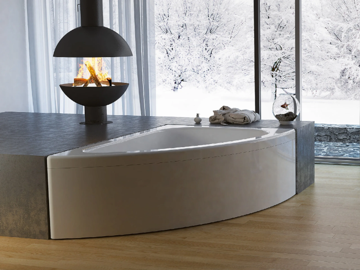 SOFIA - Hydromassage asymmetric acrylic bathtub _ Relax Design